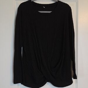 Womens Ribbed Long Sleeve Top